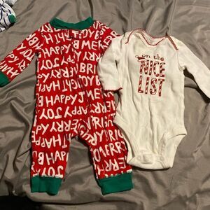 Bundle Christmas Holiday Outfits 0-3M and 3M